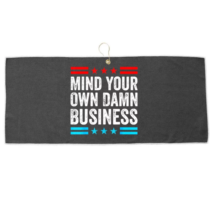 Mind Your Own Damn Business Large Microfiber Waffle Golf Towel