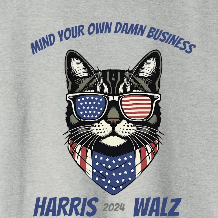 Mind Your Own Damn Business Kamala Harris Walz 2024 Women's Crop Top Tee