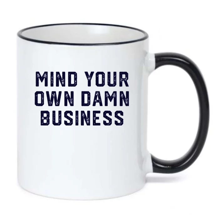 Mind Your Own Damn Business Harris Waltz 2024 Election Black Color Changing Mug