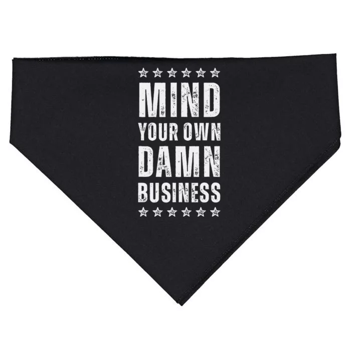 Mind Your Own Damn Business Harris Walz 2024 USA-Made Doggie Bandana