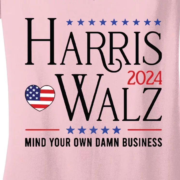 Mind Your Own Dawn Business Harris Walz Women's V-Neck T-Shirt