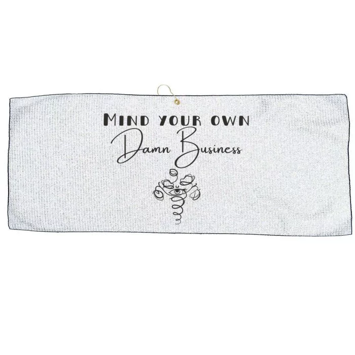 Mind Your Own Damn Business Large Microfiber Waffle Golf Towel