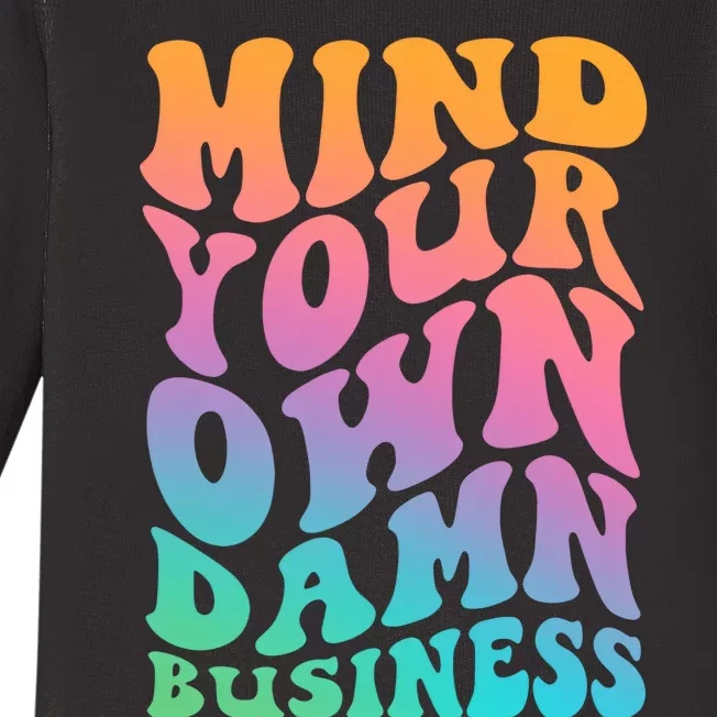 Mind Your Own Damn Business Walz Baby Long Sleeve Bodysuit