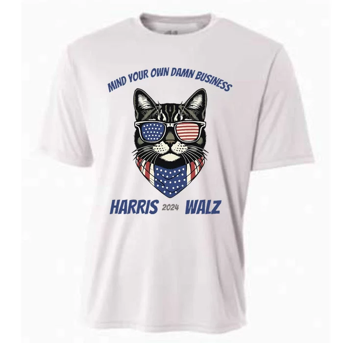 Mind Your Own Damn Business Kamala Harris Walz 2024 Cooling Performance Crew T-Shirt