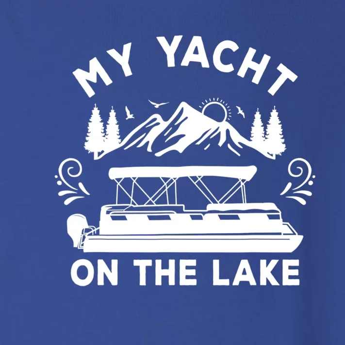 My Yacht On The Lake Pontoon Boat Mens Boating Toddler Long Sleeve Shirt