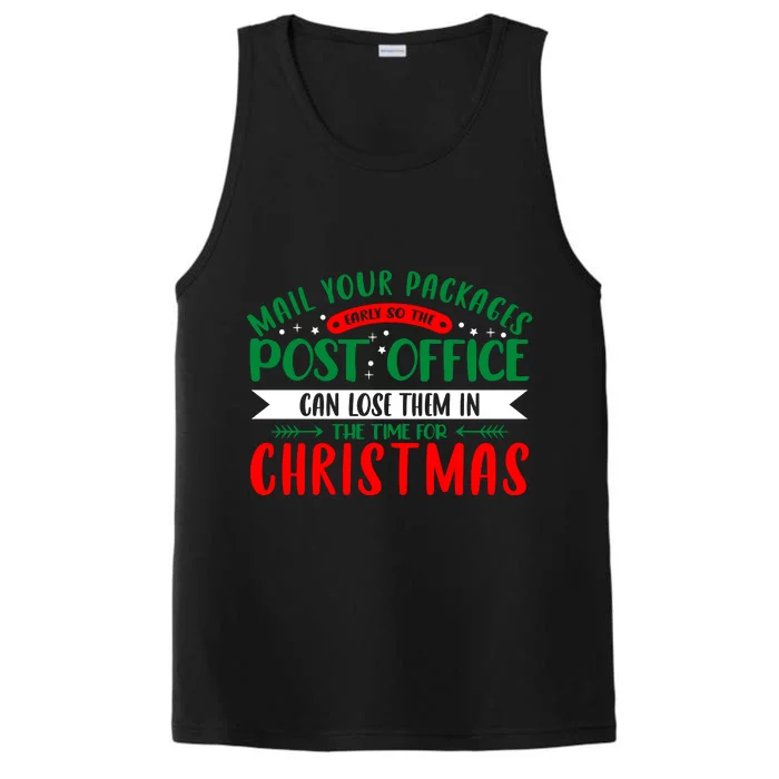 Mail Your Packages Early Christmas Graphic Performance Tank