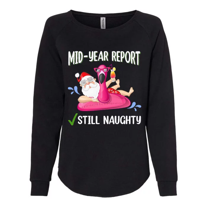 Mid Year Report Santa Christmas in July Womens California Wash Sweatshirt