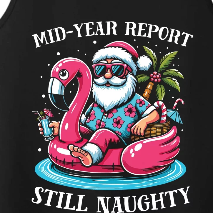 Mid Year Report Still Naughty Christmas In July Beach Summer Performance Tank