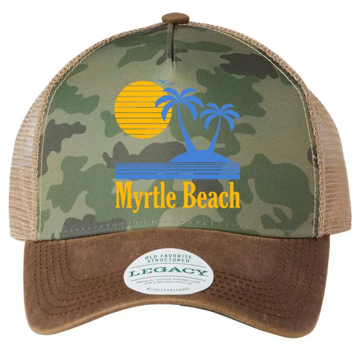 Myrtle Beach Summer Palm Tree Legacy Tie Dye Trucker Hat