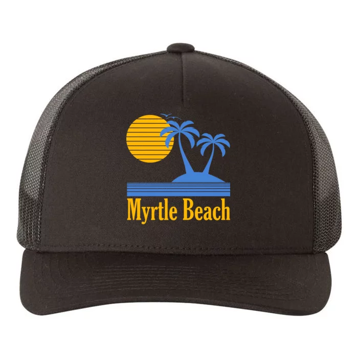 Myrtle Beach Summer Palm Tree Yupoong Adult 5-Panel Trucker Hat