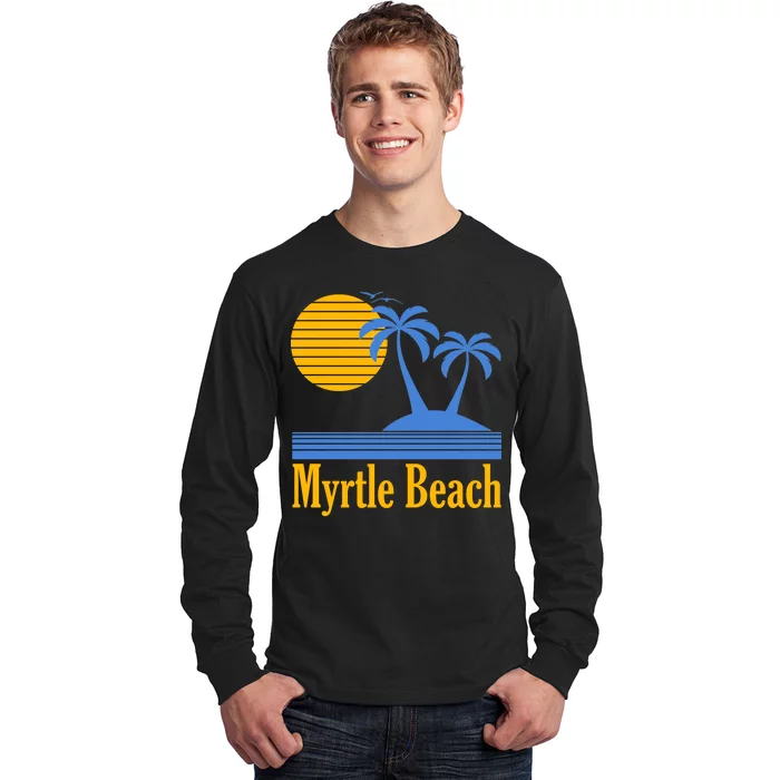 Myrtle Beach Summer Palm Tree Long Sleeve Shirt