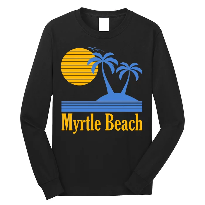 Myrtle Beach Summer Palm Tree Long Sleeve Shirt