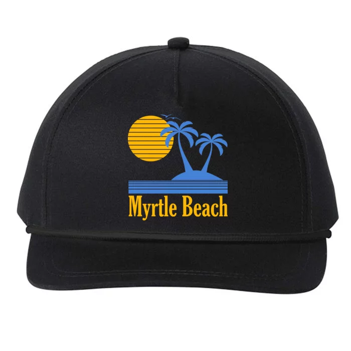 Myrtle Beach Summer Palm Tree Snapback Five-Panel Rope Hat