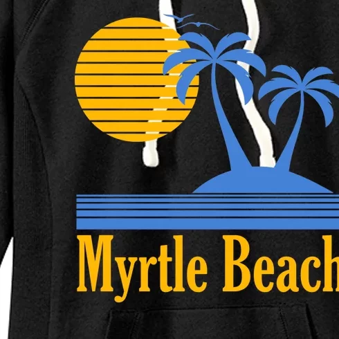 Myrtle Beach Summer Palm Tree Women's Fleece Hoodie