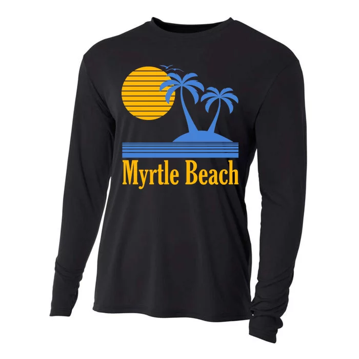 Myrtle Beach Summer Palm Tree Cooling Performance Long Sleeve Crew