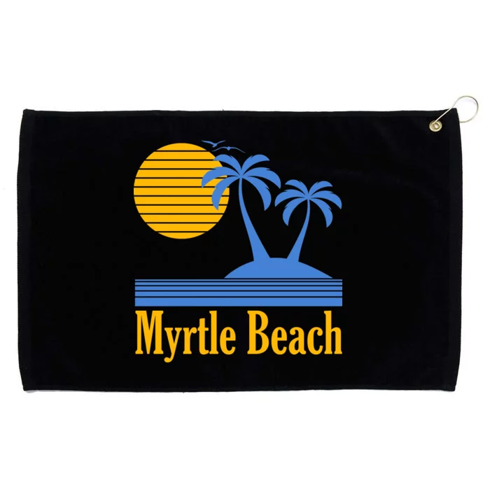 Myrtle Beach Summer Palm Tree Grommeted Golf Towel