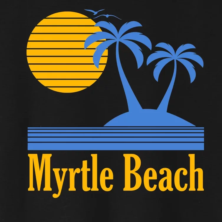 Myrtle Beach Summer Palm Tree Women's Crop Top Tee