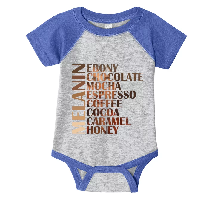 Melanin Y Shades Of Brown Proud Black Magic Cool Gift Infant Baby Jersey Bodysuit