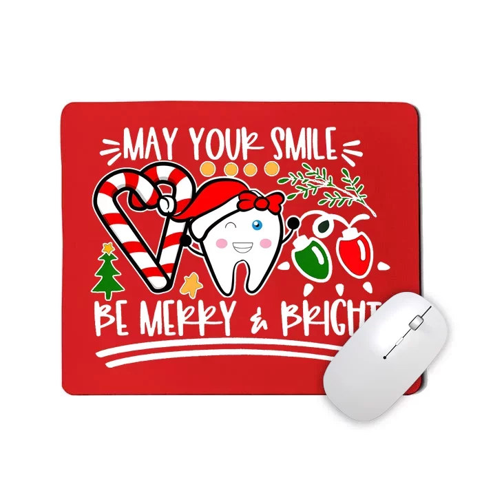 May Your Smile Be Merry Bright Christmas Holiday Season Mousepad