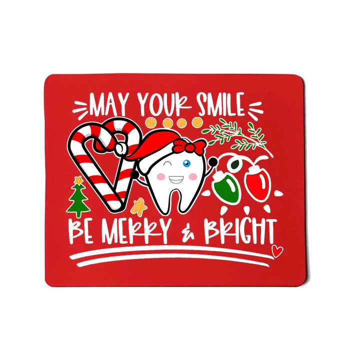 May Your Smile Be Merry Bright Christmas Holiday Season Mousepad