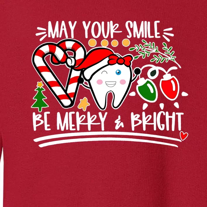 May Your Smile Be Merry Bright Christmas Holiday Season Toddler Sweatshirt