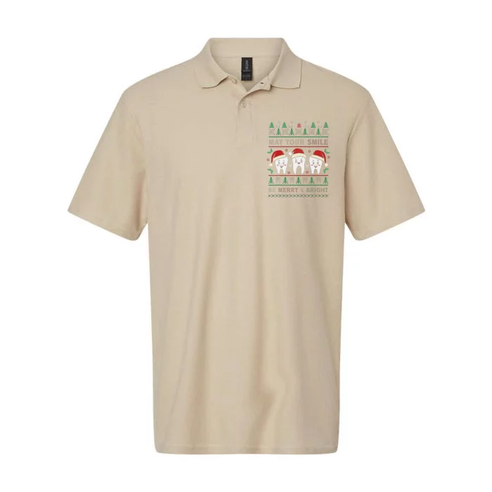 May Your Smile Be Merry And Bright Dental Dentist Merry Xmas Softstyle Adult Sport Polo