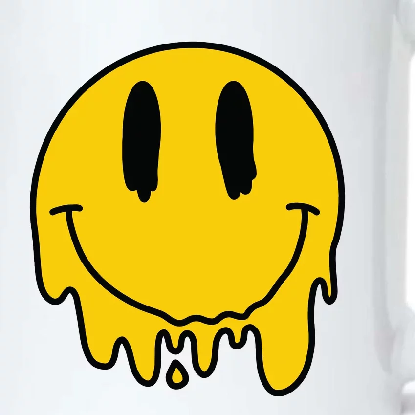 Melting Yellow Smile Funny Smiling Melted Dripping Face Cute Black Color Changing Mug