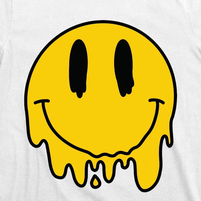 Melting Yellow Smile Funny Smiling Melted Dripping Face Cute T-Shirt