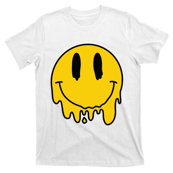 Melting Yellow Smile Funny Smiling Melted Dripping Face Cute T-Shirt