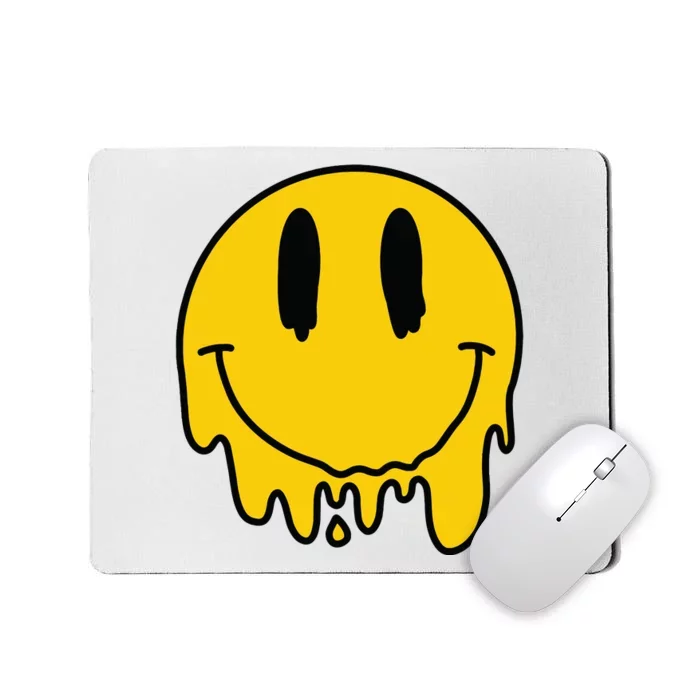 Melting Yellow Smile Funny Smiling Melted Dripping Face Cute Mousepad