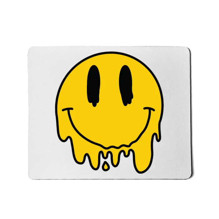 Melting Yellow Smile Funny Smiling Melted Dripping Face Cute Mousepad