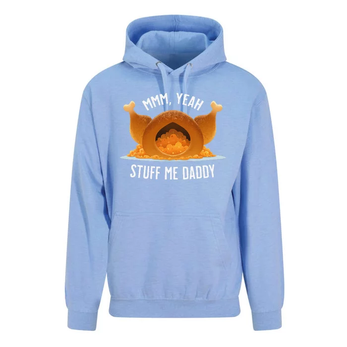 Mmm Yeah Stuff Me Daddy Sexy Funny Thanksgiving Turkey Unisex Surf Hoodie