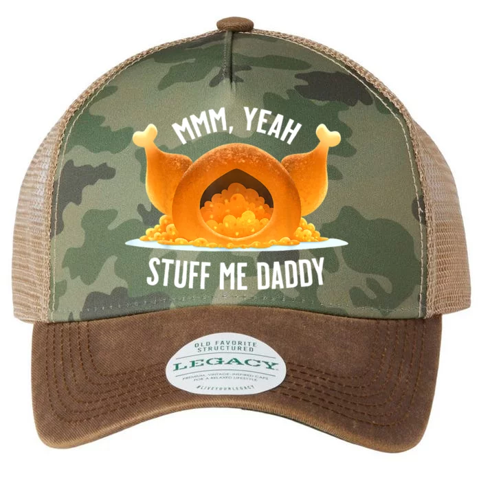 Mmm, Yeah Stuff Me Daddy Sexy Funny Thanksgiving Turkey Legacy Tie Dye Trucker Hat