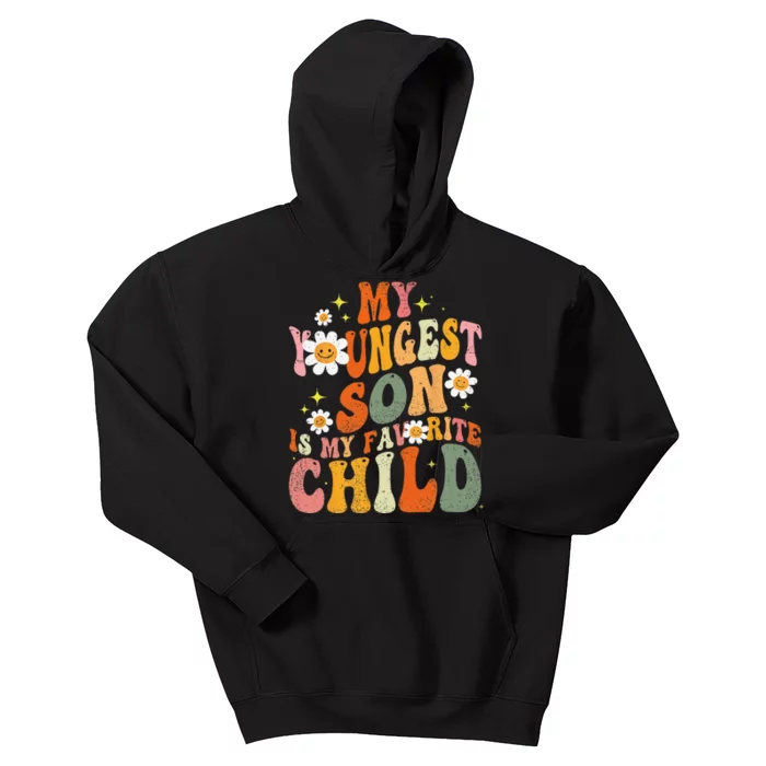 My Youngest Son Is My Favorite Funny Parent Daisy Kids Hoodie