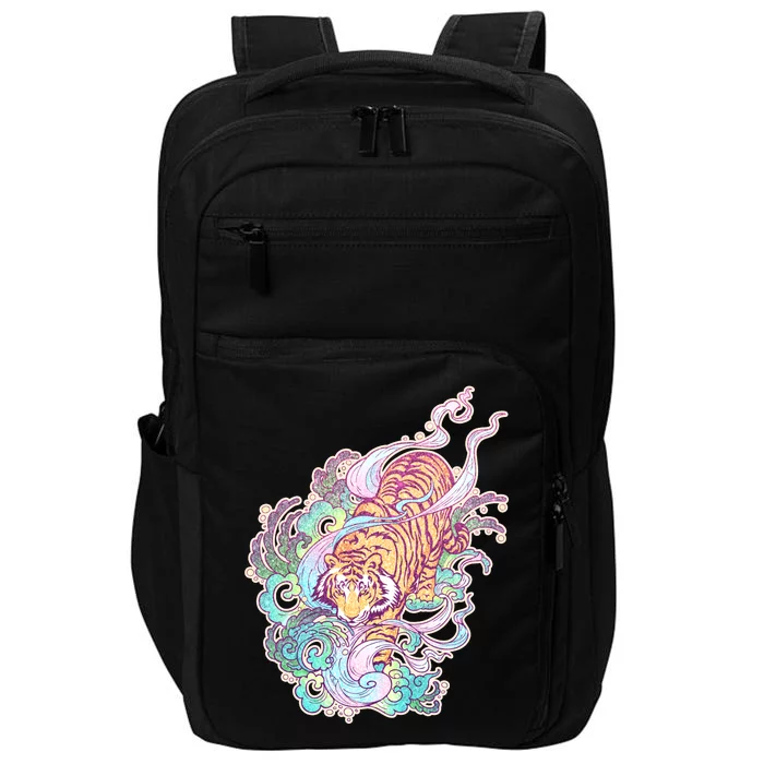 Mystical Tiger Tattoo Design Impact Tech Backpack