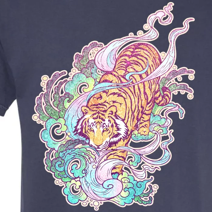 Mystical Tiger Tattoo Design Garment-Dyed Heavyweight T-Shirt