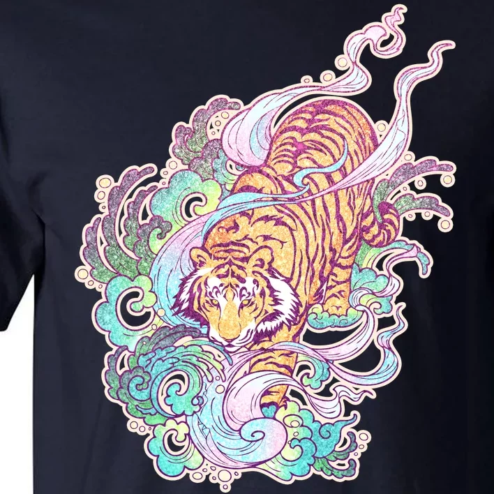 Mystical Tiger Tattoo Design Tall T-Shirt