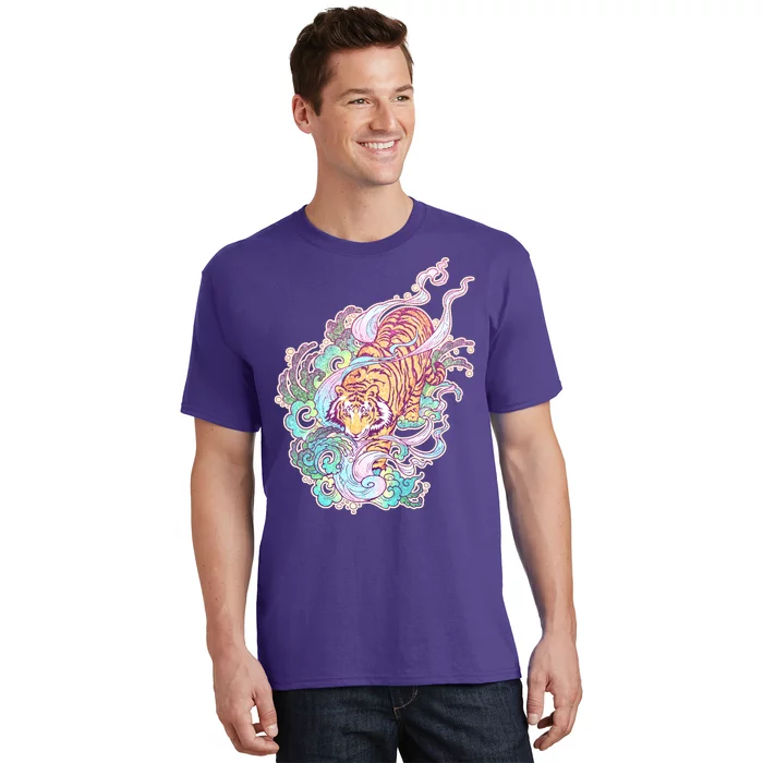 Mystical Tiger Tattoo Design T-Shirt