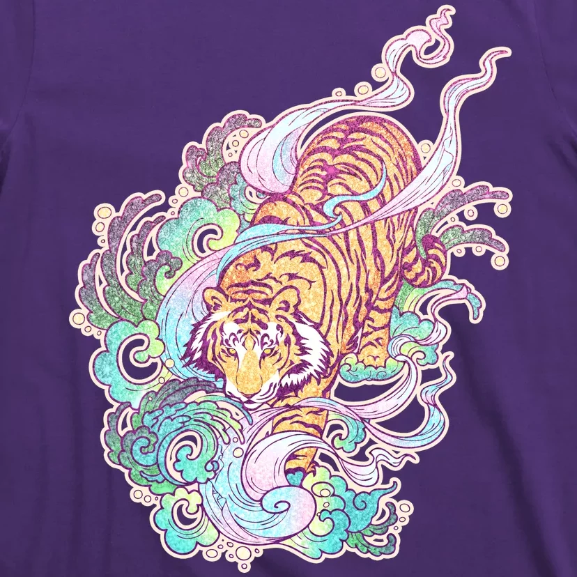 Mystical Tiger Tattoo Design T-Shirt