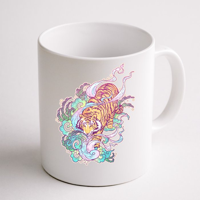 Mystical Tiger Tattoo Design Front & Back Coffee Mug