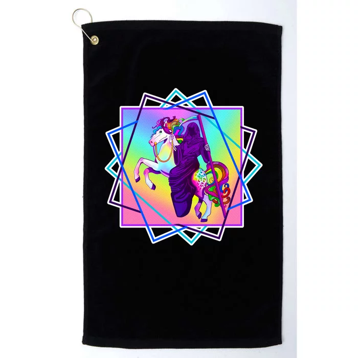 Mythical Reaper Colorful Unicorn Platinum Collection Golf Towel