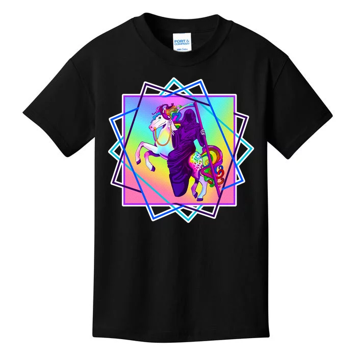 Mythical Reaper Colorful Unicorn Kids T-Shirt