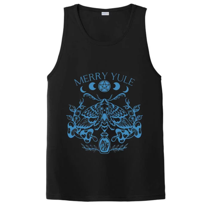 Merry Yule Vintage Butterfly Winter Solstice Goth Holiday Performance Tank