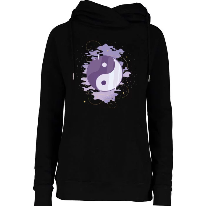 Mystic Yin Yang Womens Funnel Neck Pullover Hood