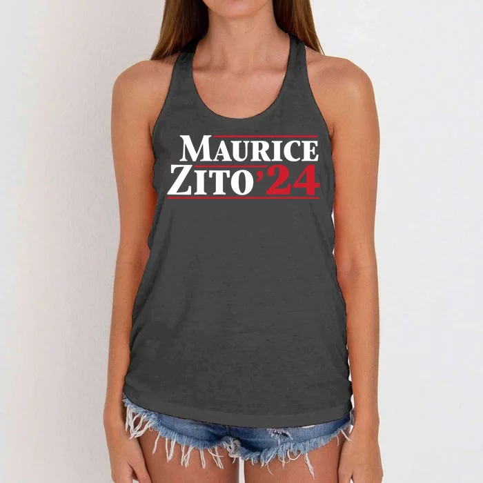 Maurice Zito 24 Women's Knotted Racerback Tank