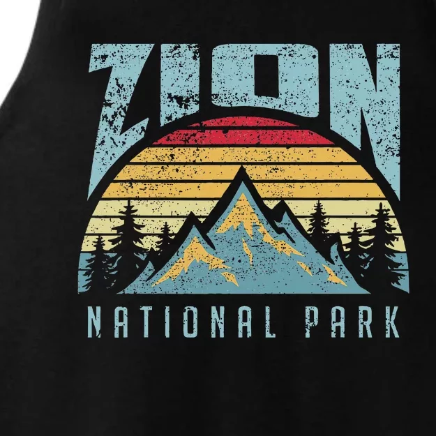 Mt Zion National Park Utah Ladies Tri-Blend Wicking Tank