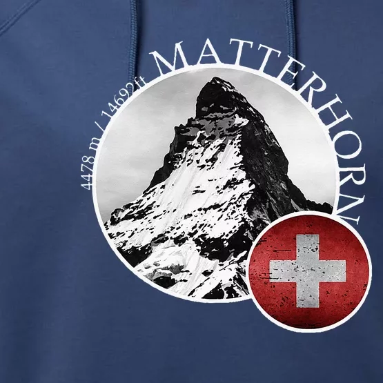 Matterhorn Zermatt Switzerland Alps Performance Fleece Hoodie