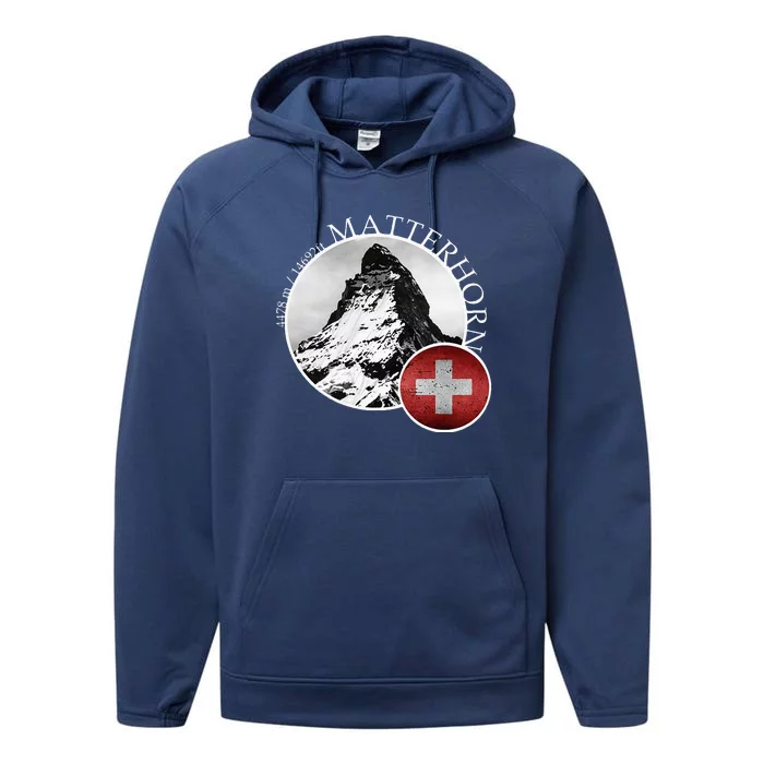 Matterhorn Zermatt Switzerland Alps Performance Fleece Hoodie