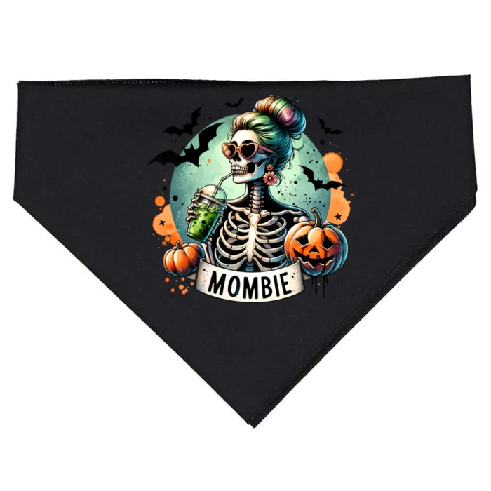 Mombie Zombie Spooky Mama Retro USA-Made Doggie Bandana