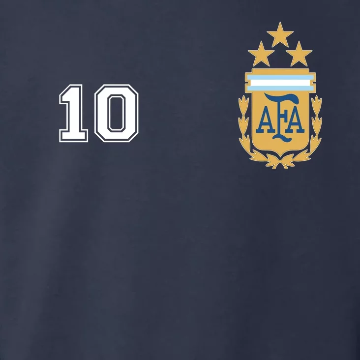 Number 10 Argentina Soccer Jersey Argentinian Football 3 Star Logo Toddler Hoodie